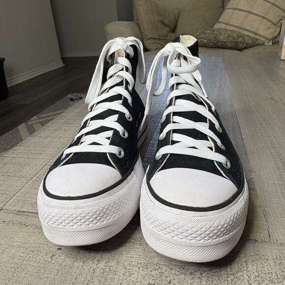 Converse Chuck Taylor Women’s High All Star Lift Platform Sneakers Black Size 10 - Picture 5 of 10
